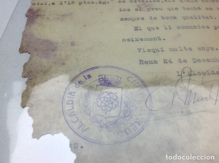 Documentos antiguos: DOCUMENTO ORIGINAL AJUNTAMENT DE REUS - A&Ntilde;O 1931 - Foto 3