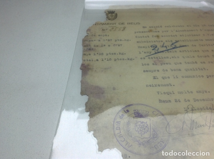 Documentos antiguos: DOCUMENTO ORIGINAL AJUNTAMENT DE REUS - A&Ntilde;O 1931 - Foto 5
