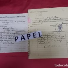 Documentos antiguos: AGUAS POTABLES DE MANLLEU AÑO 1955. 2393 PTAS