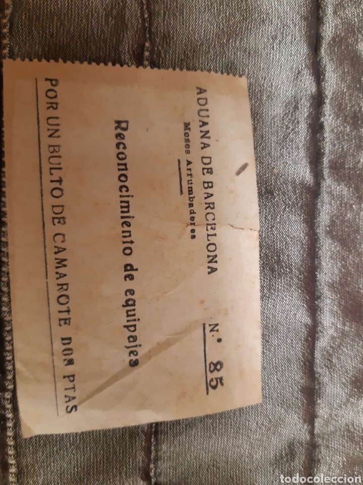Documentos antiguos: Aduana Barcelona Mozos Arrumbadores - Foto 3