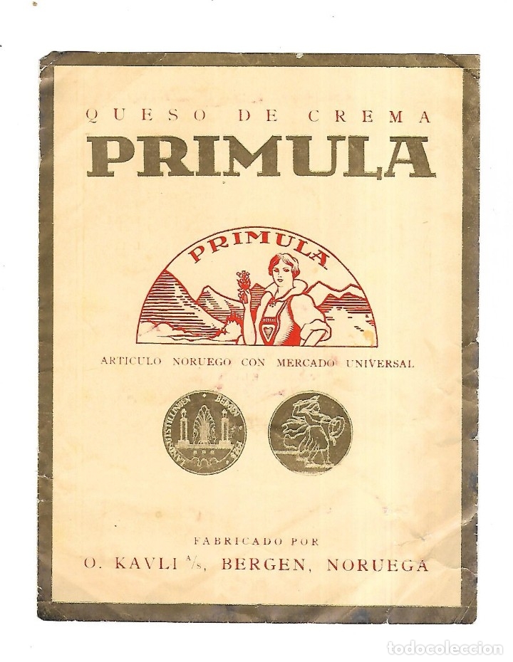 Documentos antiguos: PEQUE&Ntilde;O CATALOGO PUBLICITARIO. QUESO DE CREMA. PRIMULA. NORUEGA. VER FOTOS