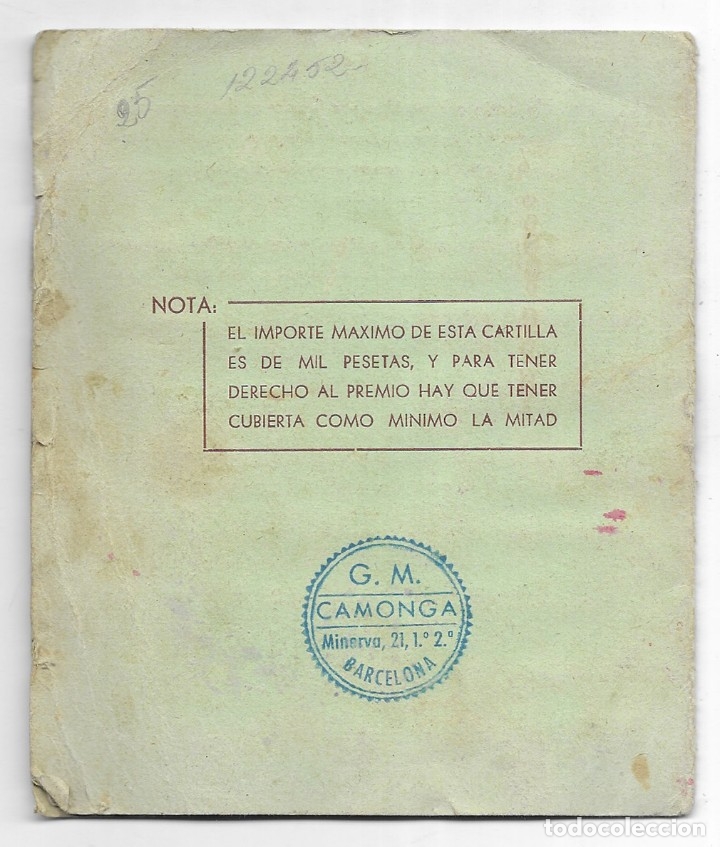 Documentos antiguos: Cuenta de Abono Familiar.  Camonga.  venta al contado y plazos - Foto 2