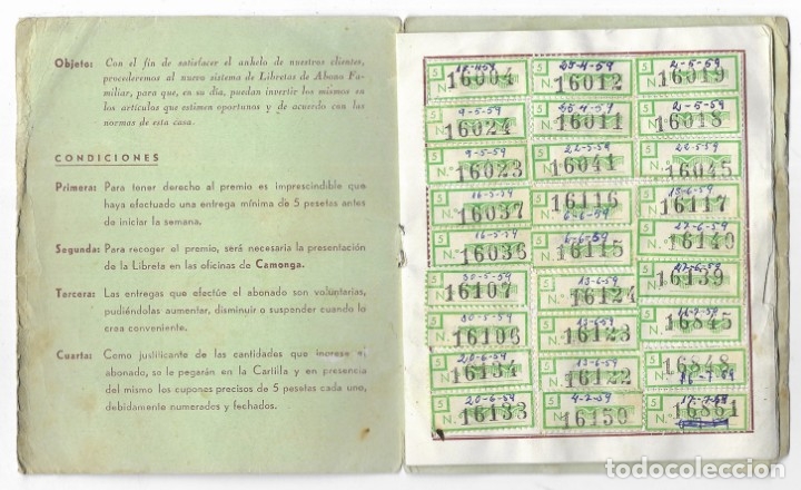 Documentos antiguos: Cuenta de Abono Familiar.  Camonga.  venta al contado y plazos - Foto 3