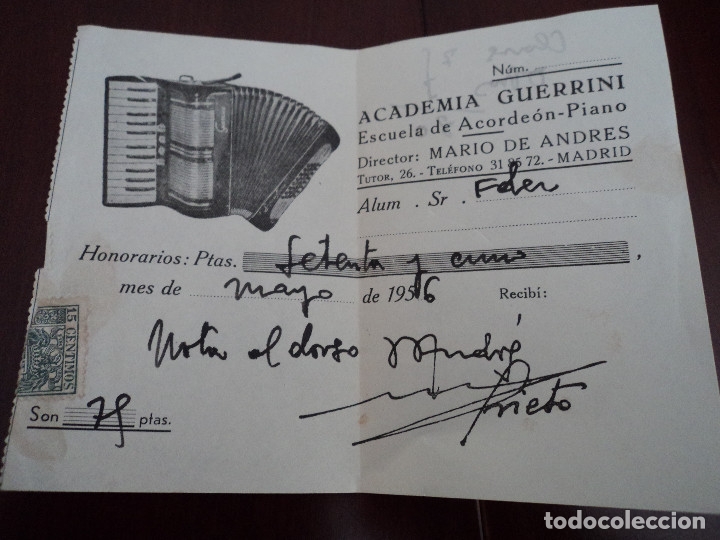 honorario de clases de acordeon en academia gue - Compra venta en  todocoleccion