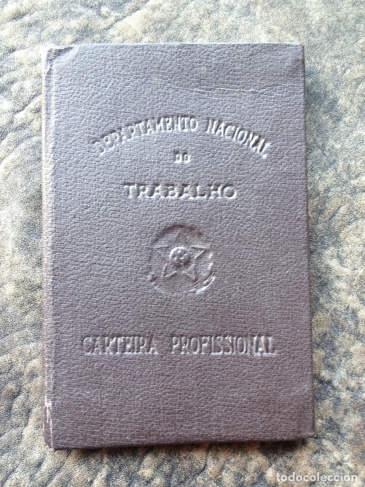 Documentos antiguos: cartilla del trabajador brasil a&ntilde;o 1955 departamento macional do trabalho ccarteira profissional