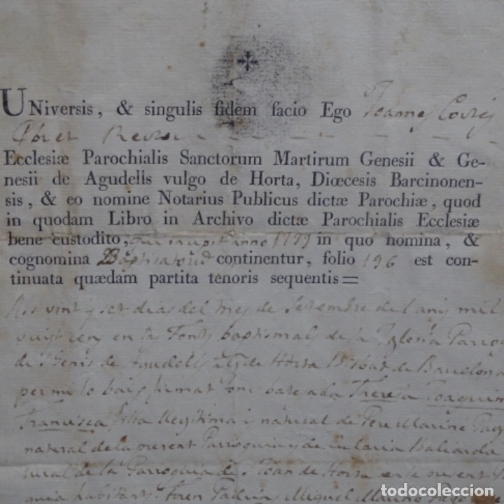 Documentos antiguos: Documento manuscrito en lat&iacute;n del a&ntilde;o 1817. - Foto 2