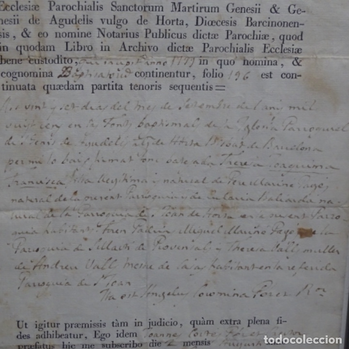 Documentos antiguos: Documento manuscrito en lat&iacute;n del a&ntilde;o 1817. - Foto 3