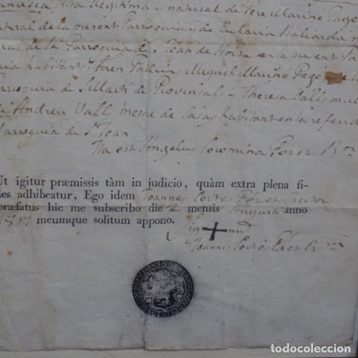 Documentos antiguos: Documento manuscrito en lat&iacute;n del a&ntilde;o 1817. - Foto 4