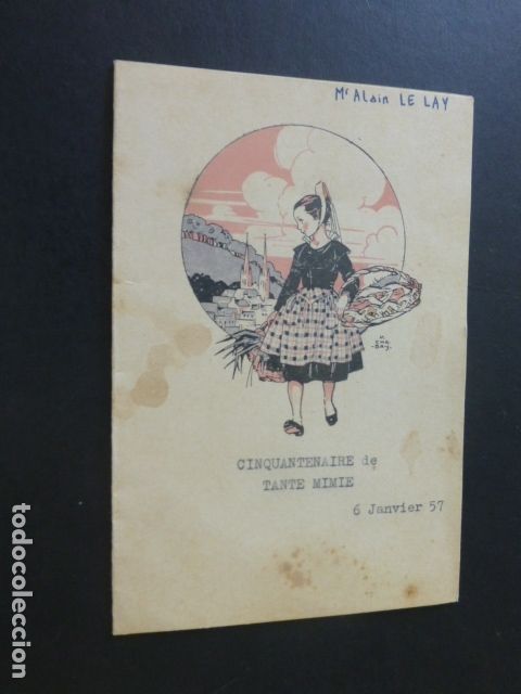 Documentos antiguos: MENU 1957 M. CHABAY ILUSTRADOR - Foto 1