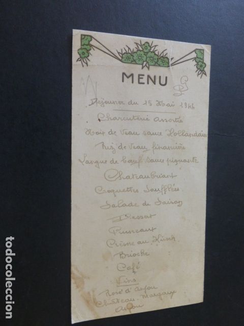 Documentos antiguos: MENU 1944 - Foto 1