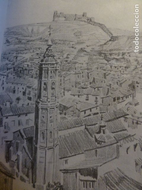 Documentos antigos: CALATAYUD ZARAGOZA TORRE DE SAN ANDRES Y VISTA ANTIGUA LAMINA A&Ntilde;OS 40