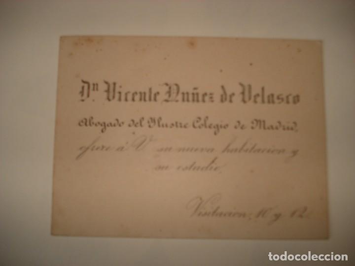 Documentos antiguos: ANTIGUA TARJETA CON CURIOSA LEYENDA - Foto 1