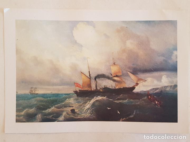 Documentos antiguos: VAPOR DE ISABEL II L&Aacute;MINA REVISTA MILITAR DE LA MARINA 25 X 17 CMTS
