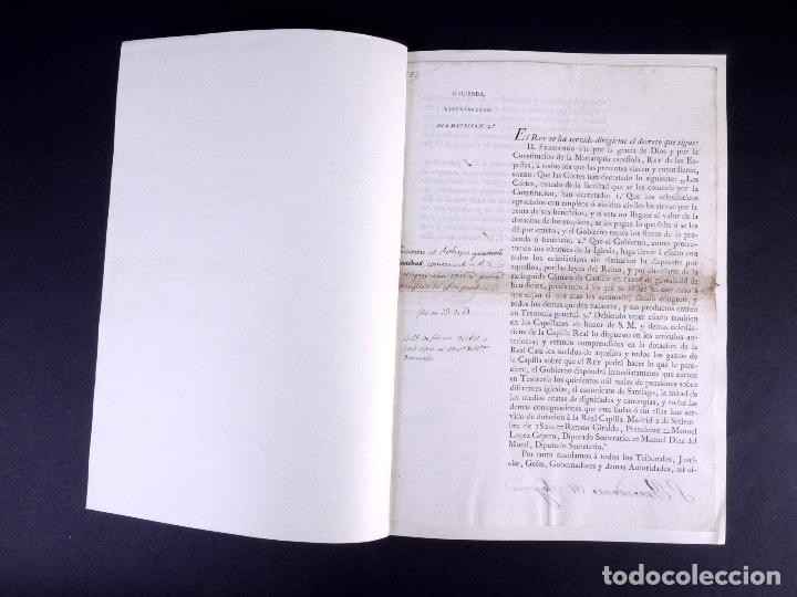 Documentos antiguos: JOSEF CANGA ARG&Uuml;ELLES, MINISTRO DE HACIENDA. MADRID 1820