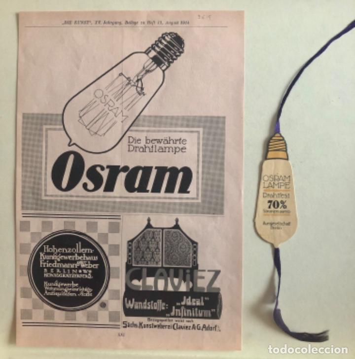 Documentos antiguos: PUBLICIDAD-  LAMPARAS OSRAM-   BERLIN 1.914 - Foto 1