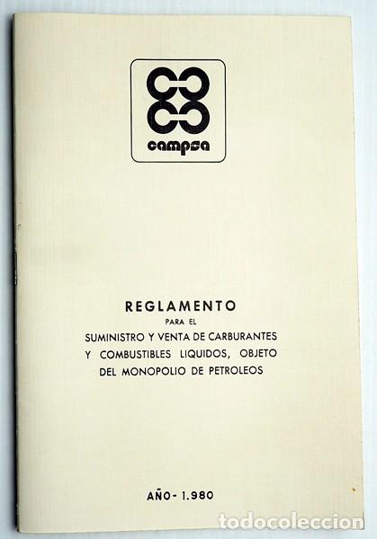 Documentos antiguos: CAMPSA. Reglamento venta de carburantes. 1980 - Foto 1
