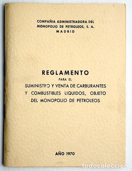Documentos antiguos: Reglamento venta de carburantes. 1970 - Foto 1