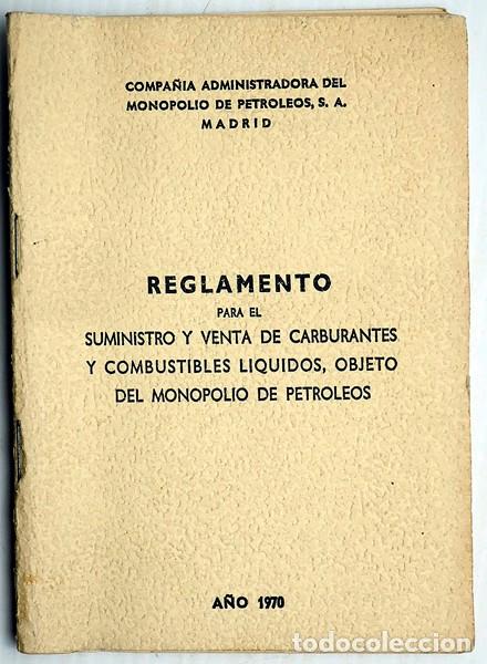 Documentos antiguos: Reglamento venta de carburantes. 1970 - Foto 1