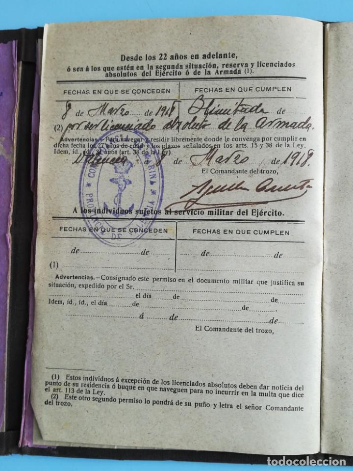 Documentos antiguos: LIBRETA DE INSCRIPCI&Oacute;N MAR&Iacute;TIMA 1918 - Foto 10