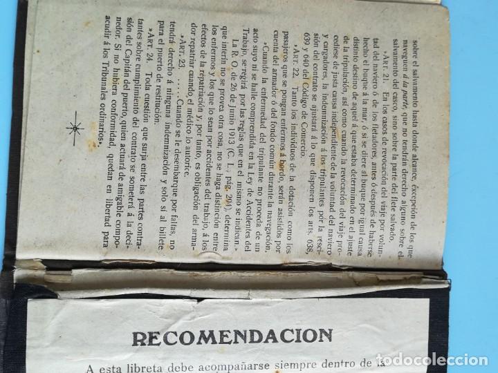Documentos antiguos: LIBRETA DE INSCRIPCI&Oacute;N MAR&Iacute;TIMA 1918 - Foto 17