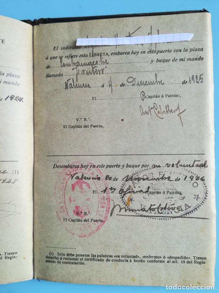 Documentos antiguos: LIBRETA DE INSCRIPCI&Oacute;N MAR&Iacute;TIMA 1918 - Foto 12