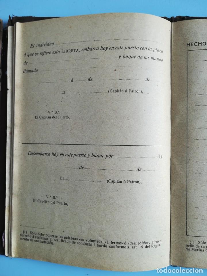 Documentos antiguos: LIBRETA DE INSCRIPCI&Oacute;N MAR&Iacute;TIMA 1918 - Foto 15