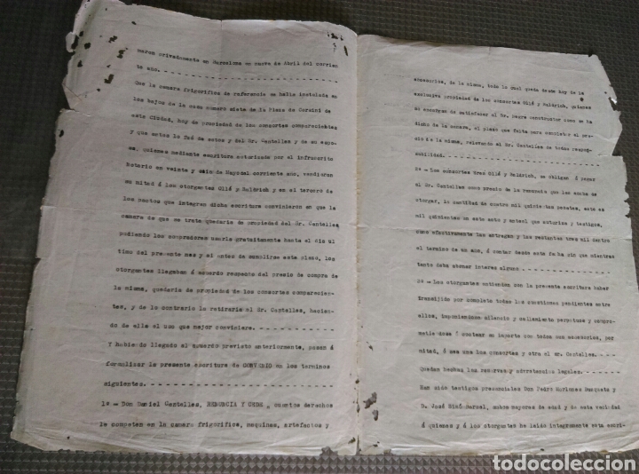 Documentos antiguos: Antiguo Documento notario Tarragona 1923 - Foto 3