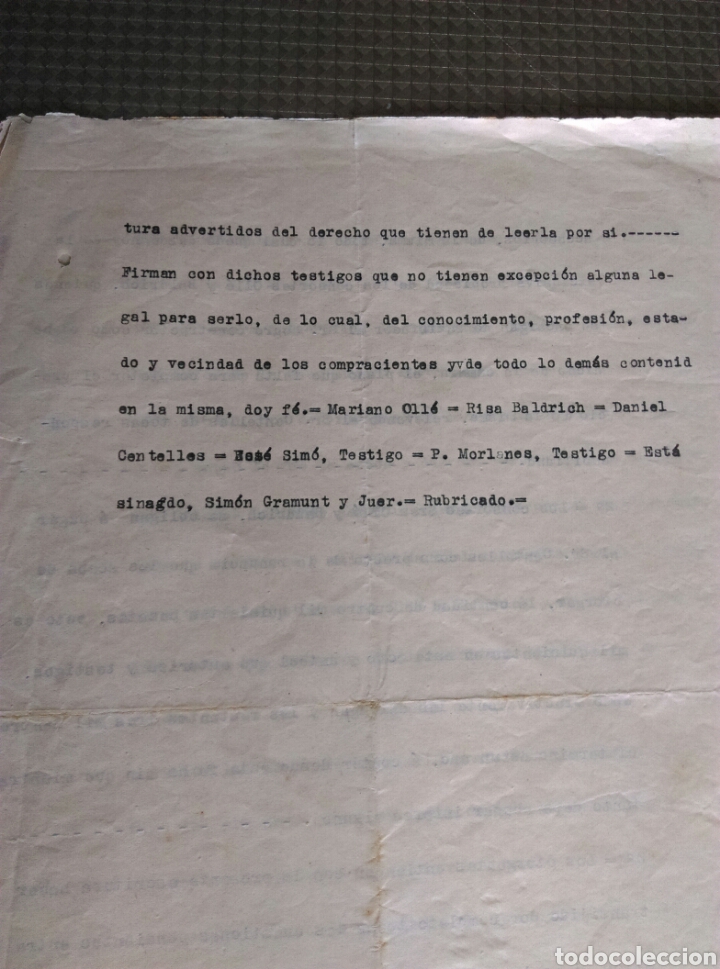 Documentos antiguos: Antiguo Documento notario Tarragona 1923 - Foto 4