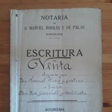 Documentos antiguos: ESCRITURA 1919 SANT ANDREU DE PALOMAR CASA+TERRENO ESTABLECIMIENTO ENFITEUTICO MOLINS VILAPICINA