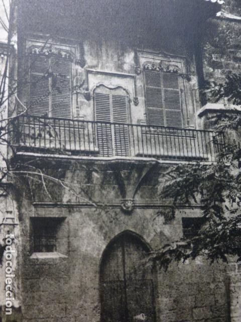 Documentos antiguos: PALMA DE MALLORCA CASA LA ALMOINA ANTIGUA LAMINA HUECOGRABADO A&Ntilde;OS 40