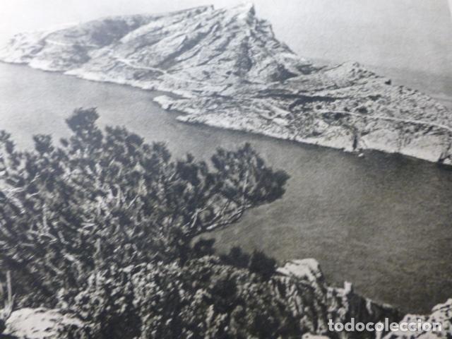 Documentos antiguos: ISLA DRAGONERA MALLORCA VISTA ANTIGUA LAMINA HUECOGRABADO A&Ntilde;OS 40