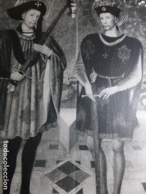 Documents Anciens: TERRASSA BARCELONA SAN ABDON Y SAN SENEN ANTIGUA LAMINA HUECOGRABADO