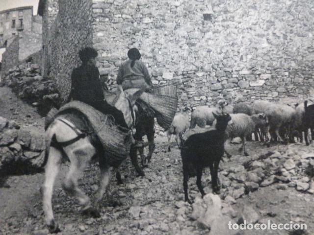 Alte Dokumente: MIRAVET TARRAGONA ESCENA URBANA ANTIGUA LAMINA HUECOGRABADO