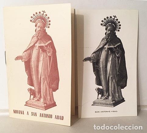 Documentos antiguos: Novena a San Antonio Abad (c 1950 + 1 estampa