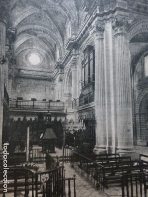Documents Anciens: JEREZ DE LA FRONTERA CADIZ INTERIOR DE LA COLEGIATA ANTIGUA LAMINA HUECOGRABADO