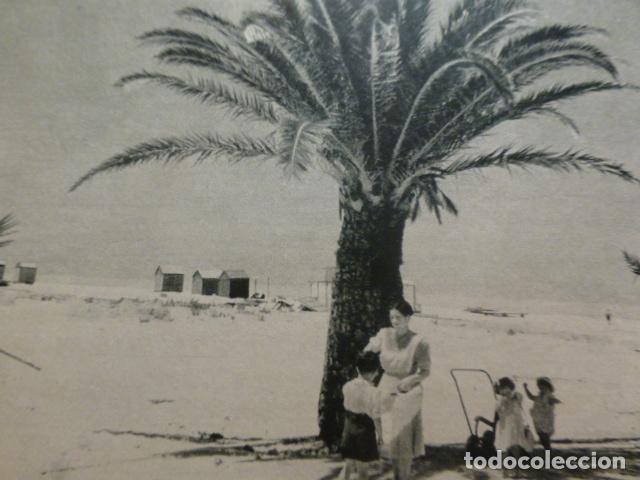 Documents Anciens: SANLUCAR DE BARRAMEDA CADIZ PLAYA DE BAJO DE GUIA ANTIGUA LAMINA HUECOGRABADO