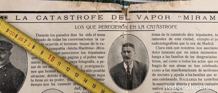 Documentos antiguos: LA CAT&Aacute;STROFE DEL VAPOR MIRAMAR. 1907 - Foto 1