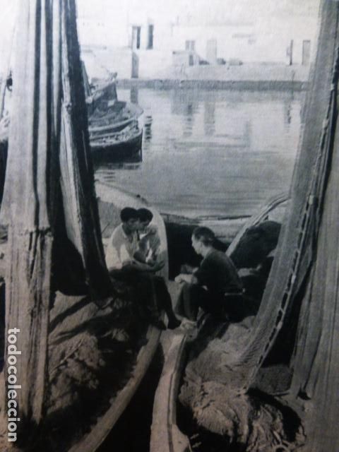 Old Documents: ALGECIRAS CADIZ DETALLE DEL PUERTO ANTIGUA LAMINA HUECOGRABADO