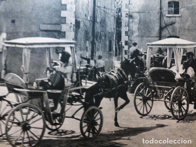 Old Documents: GIBRALTAR ESCENA URBANA ANTIGUA LAMINA HUECOGRABADO