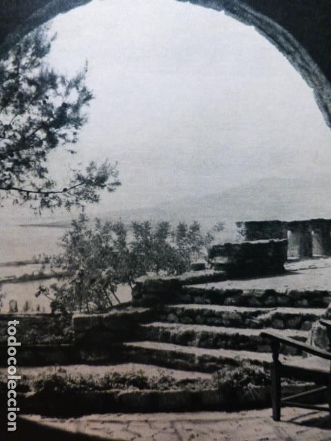 Old Documents: GIBRALFARO MALAGA ARCO DEL CASTILLO ANTIGUA LAMINA HUECOGRABADO