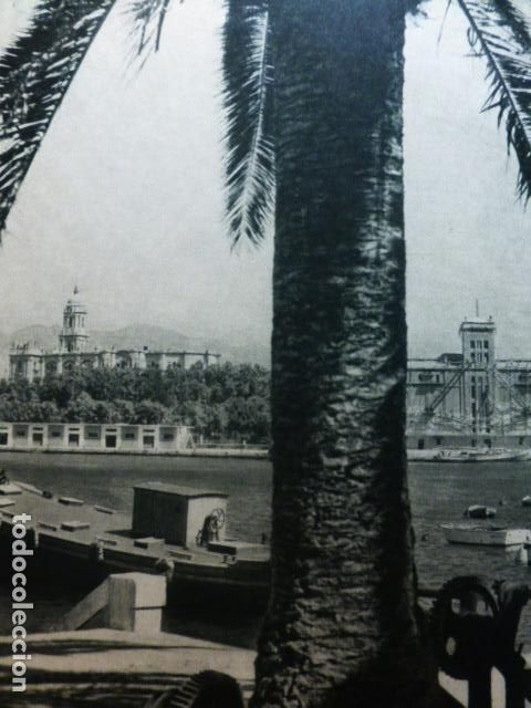 Old Documents: MALAGA DETALLE DEL PUERTO ANTIGUA LAMINA HUECOGRABADO