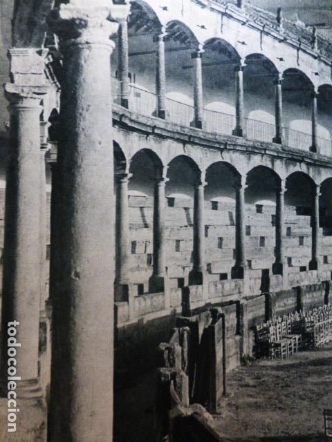 Old Documents: RONDA MALAGA PLAZA DE TOROS ANTIGUA LAMINA HUECOGRABADO