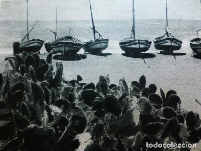 Documentos antiguos: BENAJARAFE ALMERIA PLAYA DE PESCADORES ANTIGUA LAMINA HUECOGRABADO