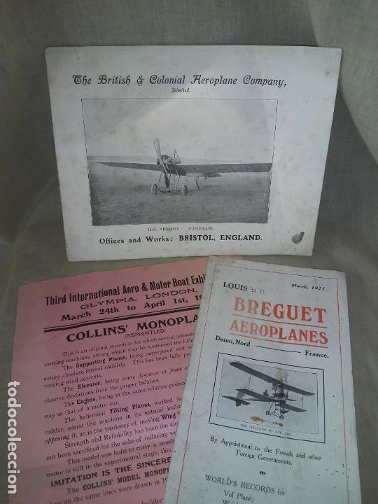 Documentos antiguos: PUBLICIDAD AEROPLANOS A&Ntilde;O 1911 - FOTOGRAFIAS DE EPOCA.