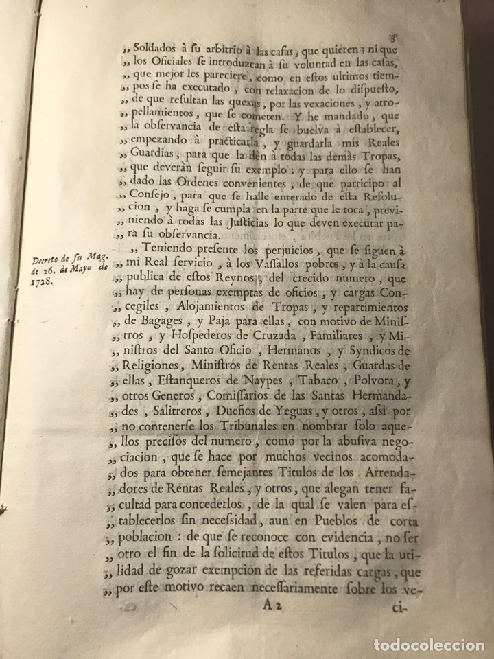 Documentos antiguos: 1747 - Derecho Publico y Rentas. Documento - Foto 2
