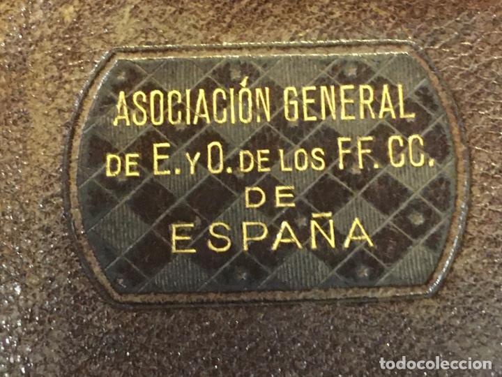 Documentos antiguos: Trenes. cartera asociaci&oacute;n general de empleados y obreros de los ferrocarriles de Espa&ntilde;a.
