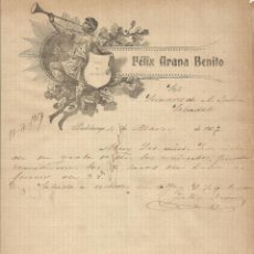 Documentos antiguos: FÉLIX ARANA BENITO. PRADOLUENGO. BURGOS. FÁBRICA DE BAYETAS. 1907. CARTA A A. BADIA. SABADELL.
