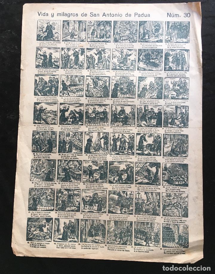 Documentos antiguos: AUCA / ALELUYA - VIDA y MILAGROS DE SAN ANTONIO DE PADUA . N&ordm; 30 -  43,5x31,5cm