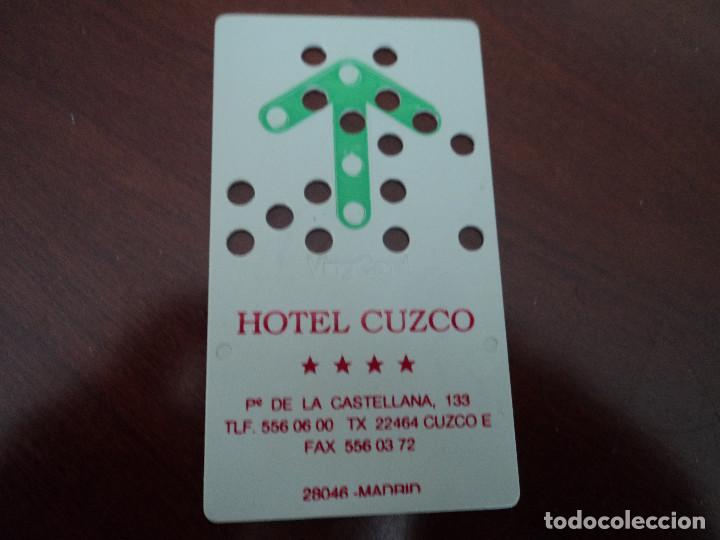 Alte Dokumente: antigua tarjeta-llave de hotel cuzco de madrid perforada