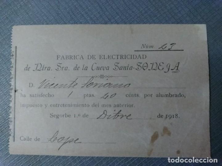 Documentos antiguos: Recibo de electricidad 1.918 y 1.919 - Foto 1